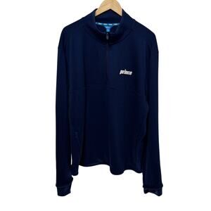 Prince Pickleball Mens Navy Quarter Zip Pullover Size XXL‎ Thumbholes Zip Pocket